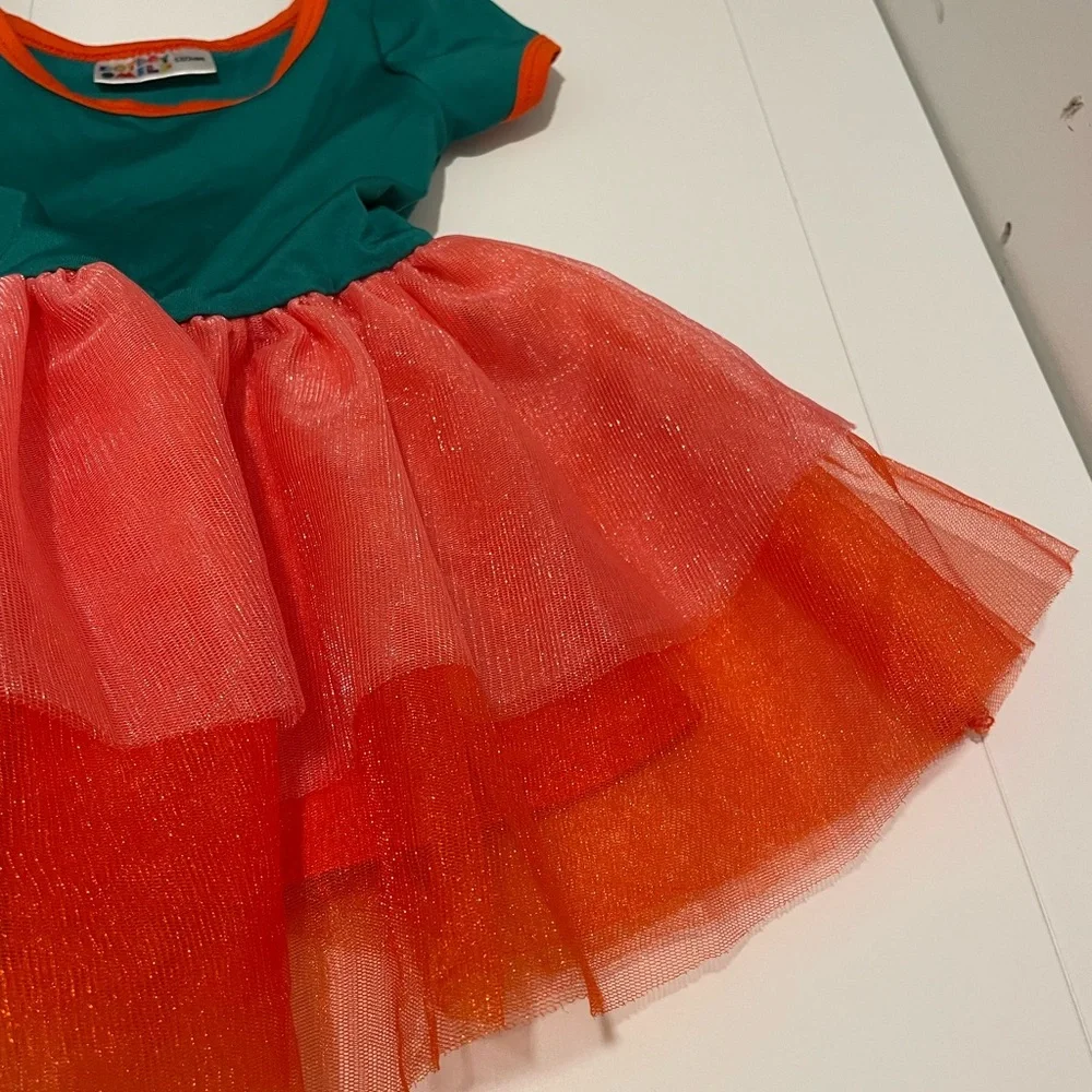 Dot Dot Smile Christmas Tulle Dress Cap Sleeves Green Pink Red Size 12-24 Months